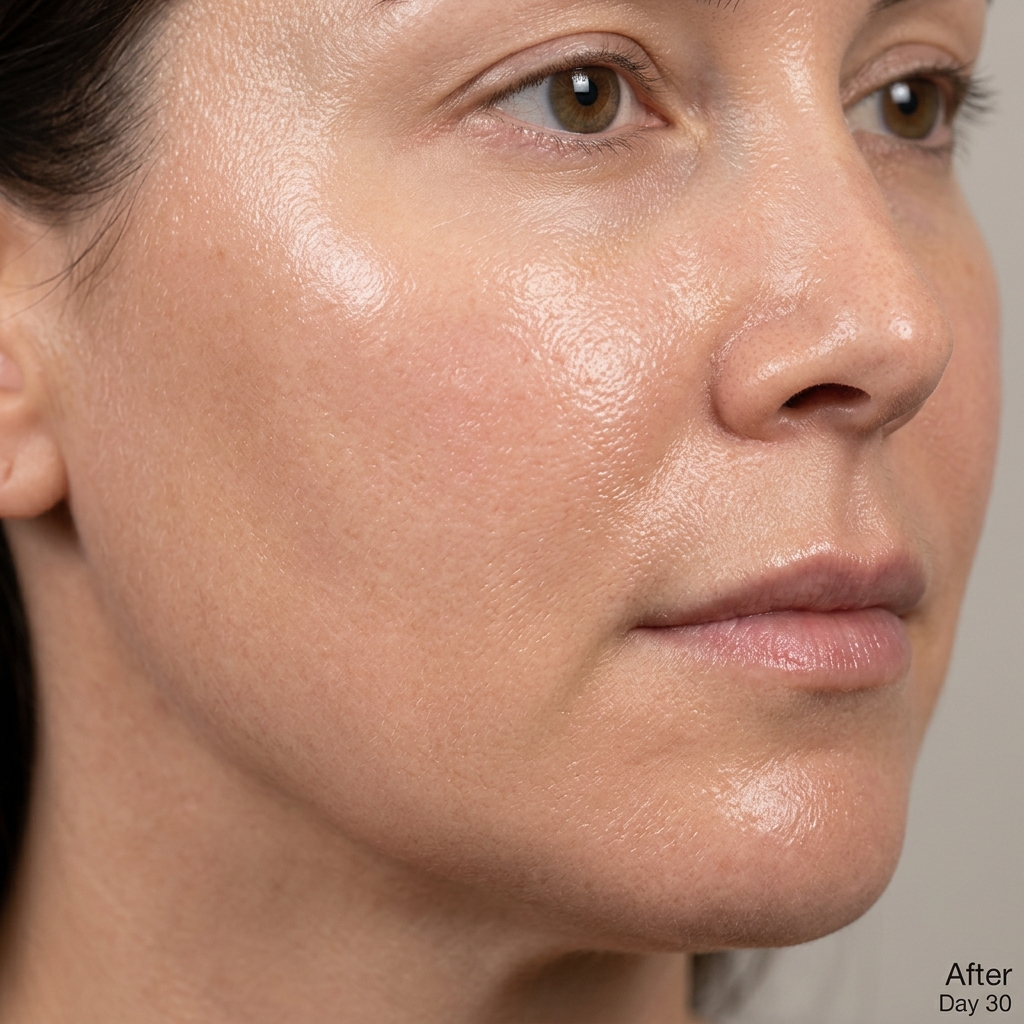 Skin after using UNI GLO